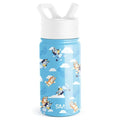 Simple Modern Bluey Kids Water Bottle & Toddler Cup | 14oz | Insulated Stainless Steel Bluey Toddler Water Bottle, Kids Tumbler with Straw | Spill Proof for School, Girls, Boys - color: Bluey: Sky, size: 14 Ounces