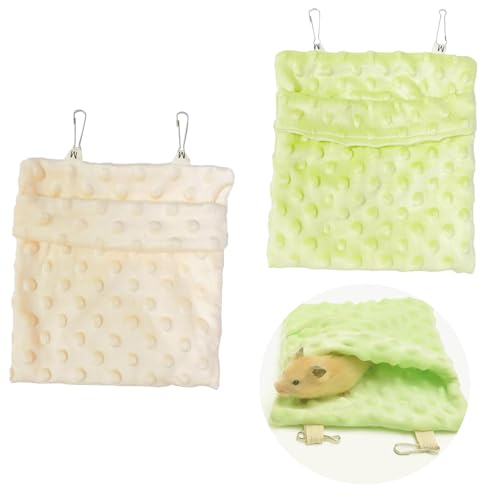 2 Pcs Sugar Glider Bonding Pouch Carrier Bag Sling Small Animal Carry Pouch with Adjustable for Hamster Gerbil Gliders Ferret Hedgehog Small Pets(Random Colors)