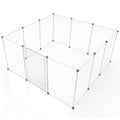 BRIAN & DANY Dog Playpen Portable for Small Animals, Dog Play Pen Indoor, Transparent Pet Playpen for Puppies, Cats, 80" L x 40" W x 28" H - style: 80" L x 40" W x 28" H