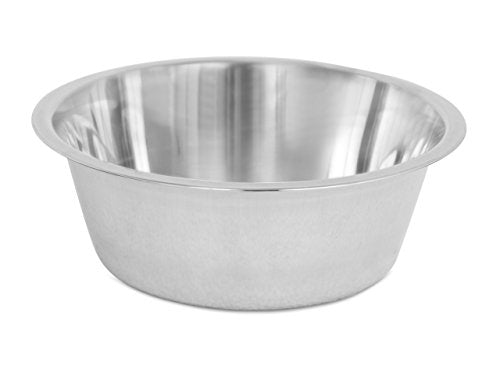 Internet's Best Bone Dog Bowl Set | Double Stainless Steel Pet Food Water Bowls | No Spill Silicone Stand | Large Medium Breeds | Black