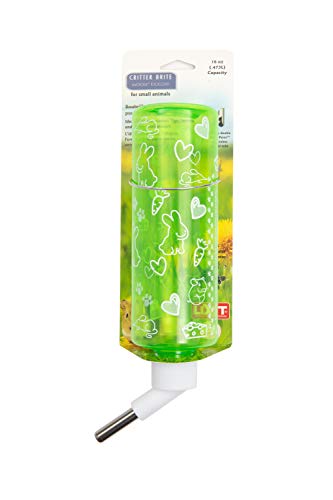 Lixit® Critter Bright Water Bottles for Hamsters, Rabbits, Chinchillas, Ferrets, Guinea Pigs and Other Small Animals - Made in USA (Blue (Pack of 1), 16 Ounce) - color: Blue (Pack of 1), size: 16 Ounce