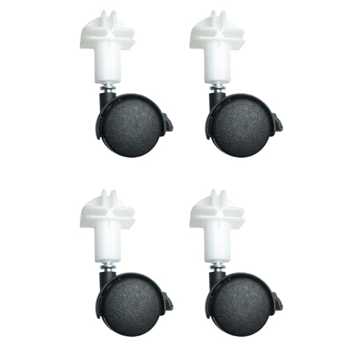 4PCS Universal Replacement Pet Cage Casters Universal Wheel for Guinea Pig Cages for Wire Playpen Cages Kitten Cages Small Animal Cages Rabbit Cages Hamster Ferret Cages White
