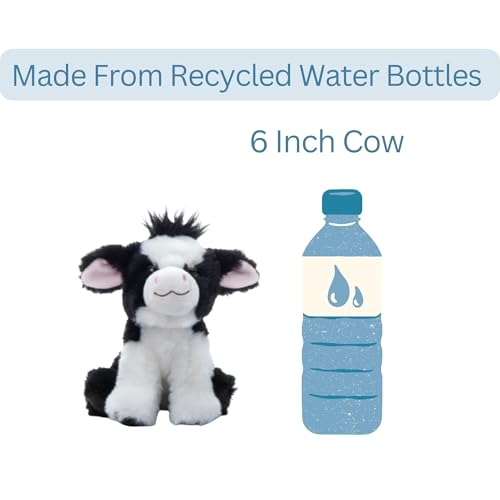 The Petting Zoo Cow Stuffed Animal Plushie, Gifts for Kids, Wild Onez Babiez Farm Animals, Cow Plush Toy 6 inches - color: Cow