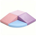 Climbing Foam Blocks for Toddlers: PU Leather Foam Blocks for Kids Active Play - Toddler Climbing Toys Indoor - Durable Playground Gym Preschool Toddler Toys for Boys and Girls (Purple/Pink) - style: Purple/Pink