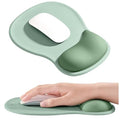 EooCoo Mouse Pad with Gel Wrist Rest, Ergonomic Mousepad Wrist Alignment | Middle Concave Design for Natural Wrist Alignment, Non-Slip Base Mousepad, Carpal Tunnel Relief, Office Desk Accessories - color: Avocado Green