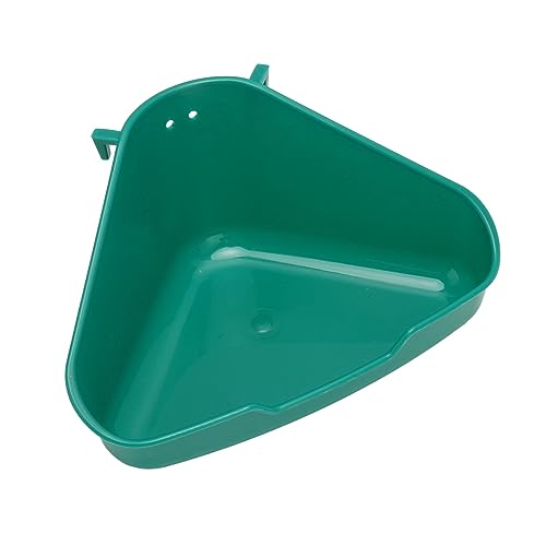 CHICIRIS Rabbit Litter Box, Fanshaped Prevent Small Animal Corner Litter Box Easy to Clean Odorless Easy to Fix Deep Green for Chinchilla (S)