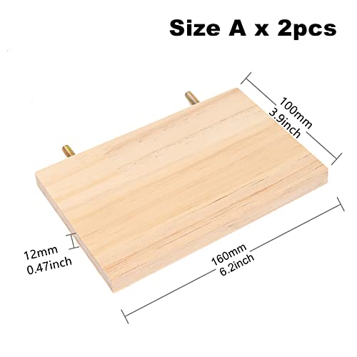 4Pcs Pet Wooden Platform Stand Rectangular Springboard Toy for Hamster
