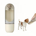 Portable Dog Water Bottle with Food Container, 2-in-1 Pet Water Dispenser & Travel Bowl, Leak-Proof Puppy Water Bottle for Small Dogs & Cats, Perfect for Walking, Hiking, Dog Mom Gifts (Beige) - color: beige
