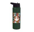 Just A Girl Who Loves Guinea Pigs Cute Groovy Girls Kids Stainless Steel Insulated Water Bottle - color: Dark Green