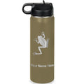 LaserGram Personalized 20oz Water Bottle, Tree Frog (Camo Green) | Engraved Gift, Vacuum Insulated Stainless Steel, Flip-Top Straw Lid, Laser Engraved With Your Name - color: Camo Green, size: 20 Ounces