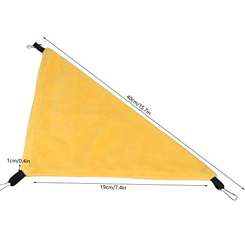 Acouto Small Pet Hammock Hanging Bed for Squirrel Hamster Sugar Glider Guinea Pig Guinea Pig Hammock Hamster Small Animal Corner or for Cage Rat Outdoor Squirrel Pssop Hammo (Yellow) - color: Yellow