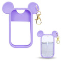 Mouse Design Silicone Case Compatible with Touchland Hand Sanitizer Spray 1 fl oz, Silicone Protective Case Holder with Keychain for Power Mist and Glow Mist, Purple - color: Purple