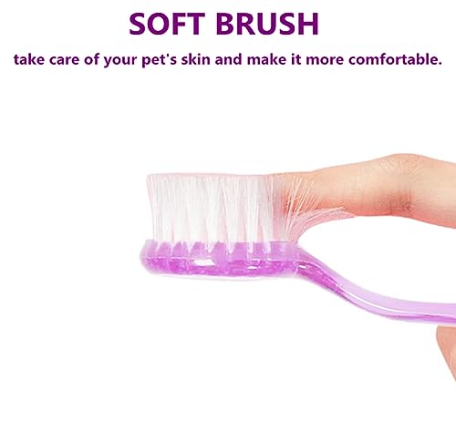 3PC Small Animal Bath Brush with Lid Soft Cleansing Brush Massage Combs for Hedgehog Guinea Pig Rabbit Chinchilla Ferret Small Animal Grooming Tool Cleaning Supplies