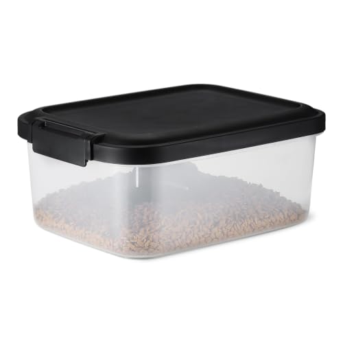 Amazon Basics Pet Food Storage Container, BPA-Free, Detachable Scoop, Secure Seal, 10lbs - size: 10lbs