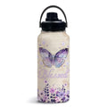 Purple Butterfly 32oz Water Bottle, Leak-proof Bottle, Insulated Cup - color: Butterfly2