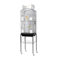 Garvee Open Top Large Parrot Bird Cage, Hanging Bird Cage with Detachable Rolling Stand and Storage Shelf, Playtop Parrot Cages Heavy-Duty Pet Birds House for Cockatiel Black