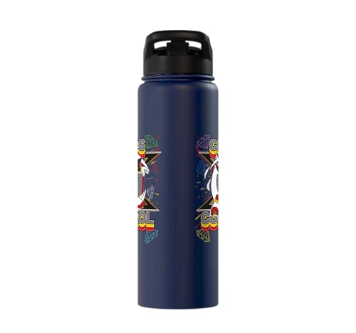 Sonic the Hedgehog - Shadow the Hedgehog "Chaos Control" Stainless Steel Insulated Water Bottle - color: Navy Blue
