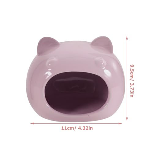 Milisten Ceramic Hamster Hideout for Small Pets Cute Hamster House Cooling Features Guinea Pigs and Hedgehogs Cozy Bed