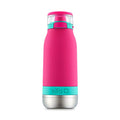 Ello Emma Vacuum Insulated Stainless Steel Water Bottle with Locking Leak Proof Lid and Soft Straw, BPA Free, Tropical Pink, 14oz - color: Tropic Pink