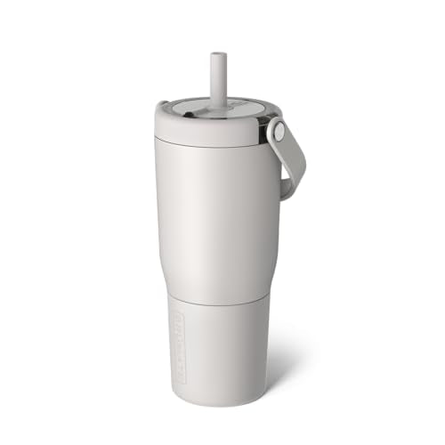 BrüMate Resa 25oz 100% Leakproof Travel Tumbler with Handle & Straw | Flexible SoftSip Straw | Silicone Sleeve for Durability | Stainless Steel | Cup Holder & Travel Friendly Water Bottle | (Dune) - color: Dune, size: 25 oz