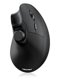 TECKNET Ergonomic Mouse, Rechargeable Wireless Bluetooth Mouse (BT 5.0/5.0+2.4G), Vertical Mouse with Volume Knob, Quiet Clicks, Cordless Mice 6 Adjustable DPI with USB A Receiver, Wide Compatibility