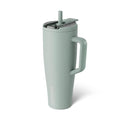 BrüMate Era Flip 40oz Tumbler with 100% Leakproof Covered Straw Lid | Hygienic Covered Straw | Insulated Stainless Steel Water Bottle with Handle | Cup Holder Friendly | BPA-Free (Sage) - color: Sage, size: 40 Ounces