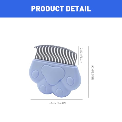 Cat Comb Pet Short Long Hair Removal Massaging Shell Comb Soft Deshedding Brush Grooming And Shedding Matted Fur Remover Massage Dematting Tool For Dog Puppy Rabbit(Grey) - color: Grey
