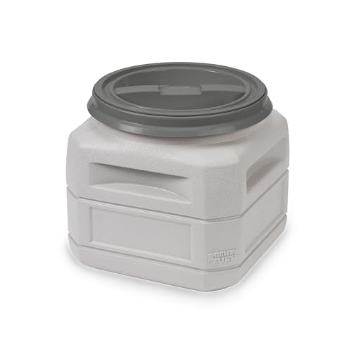 Mighty Tuff Airtight Dog Food Storage Container – 6 Gal, up to 24 lb Capacity – Cat and Dog Food Container with Twist Lid & Handles – BPA-Free, Made in USA - size: 6 Gal/ 24 Lbs