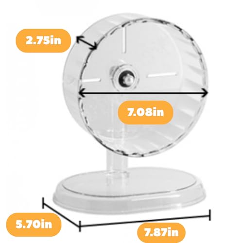 Silent Hamster-Wheel 7.1 Inch, Nonslip Spinning-Wheel, Exercise Hamster-Toys Platform for Hamster Cage Rat Cage Mouse Cage Small Pet Accessories for Hedgehog Gerbil Chinchilla Guinea Pig