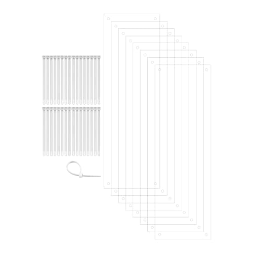 8 Pack Pet Cage Liner Sheets 14" x 4.5" Protective Plastic Siding Flexible and Pliable with Zip Ties Rabbit Sugar Glider Squirrel Guinea Pig Cages Urine Guard by Marketing Holders - size: 14" x 4.5" 8 Pack
