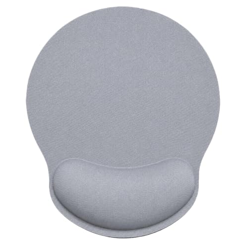 Mouse Pad with Wrist Support, Ergonomic Mouse Pad with Memory Foam Wrist Rest Cushion, Non-Slip Rubber Base Gaming Mice Pad for Home Office Computer Laptop, Light Grey - color: Light Grey