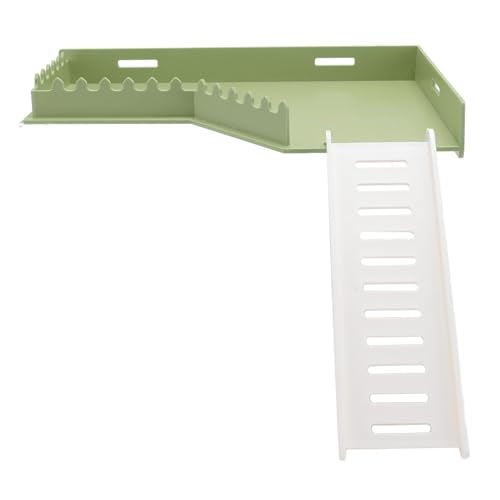 Hamster Play Platform, Plastic Hamster Platform with Ladder, Small Animals Standing Platform, Hamster Stand Platform Toys, Small Animal Cage Standing Platform for Guinea Pig - size: L Shape