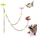 3 PCS Sugar Glider Platform Professional Sugar Glider Toys Cage Accessories with C-Clips Climbing Chain for Birds, Sugar Glider, Pet