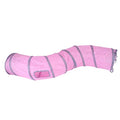 iCAGY Cat Tunnel Toys for Indoor Cats Kittens Rabbits, Pet Toy Play Tunnels | Interactive Crinkle Pop Up Tunnel Toys, Relieve Cat Boredom, Pink 47" Shape S - color: Pink