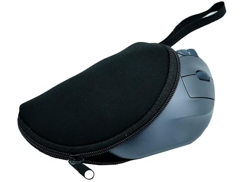 Soft Storage Case for Logitech M570 Wireless Trackball Mouse | M570 Mouse Neoprene Travel Carrying Case - Upgrade Version No Shake (Black, Case Only)
