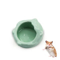 Small Ceramic Pet Hamster Bowl, Easy to Clean Anti Flipping Small Animal Bowls, Hamster Food and Water Bowl for Golden Bears, Rabbits, Hedgehogs, Dutch Pigs, Parrots (Green) - color: Green