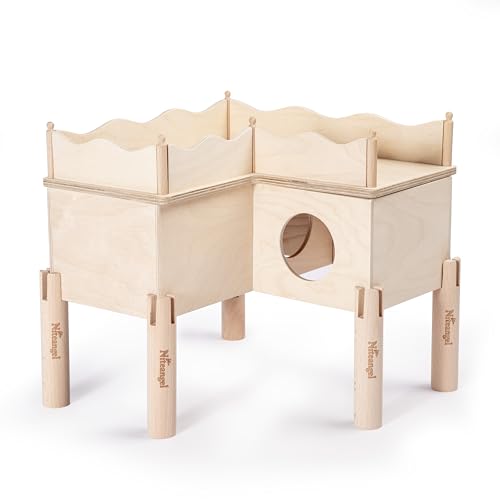Niteangel Set of Beech Stilts for Elevating & Safely Setting Niteangel Multi-Chamber Series Maze House (Set of 5 Stilts (4.33'' H)) - size: Set of 5 Stilts (4.33'' H)