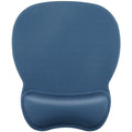 MROCO Ergonomic Mouse Pad with Gel Wrist Rest, 9.4 x 8.1 in, Navy Blue | Ergonomic Shape Design, Multiple Pattern Options, Gel Wrist Comfort, Smooth Lycra Surface, Non-Slip PU Base - color: Navy Blue