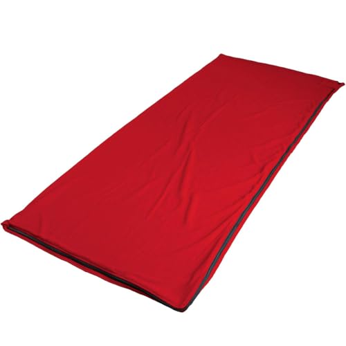 Fleece Sleeping Bag Liner, Sleeping Sack Adult Travel, Sleeping Bag Sheets, Lightweight Travel Camping Sheet, 71 in x 32 in, Unisex Adult - color: Red
