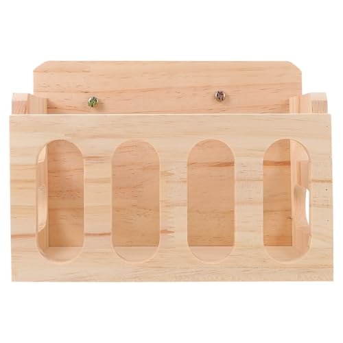Balacoo Rabbit Hay Feeder 9.25 x 5.5 x 6.8 Inch Wooden Small Animal Feeder Rack – Mess-Free Foraging Design & Floor-Saving Mounting – for Guinea Pig, Chinchilla, Rabbit Cage or Floor Use