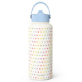 Pride Water Bottle Stainless Steel 32oz with Lid & Straw, Rainbow Polka Dots Insulated Bottles Gifts for Women Men LGBT Month Christmas Birthday LGBT Awareness Month - color: LGBT 1