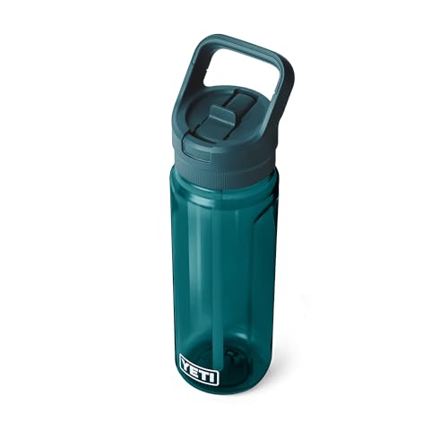 YETI Yonder 750 ml/25 oz Water Bottle with Yonder Straw Cap, Agave Teal - color: Agave Teal, size: 25 Ounces