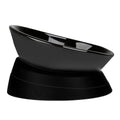 French Bulldog Food Bowl- Slanted Tilted Pug Food Water Bowl,Cat Bowl- Feeder for Frenchie/Shih Tzu/Flat Faced Small Dogs/Puppies/Cats (Black（Ceramic）, 2 Cup) - color: Black Bowl（Ceramic）, size: 2 Cup