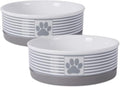 Bone Dry Paw & Patch Ceramic Pet Collection, Medium Set, 6x2, Gray, 2 Piece (Pack of 6) - color: Gray, size: Medium Bowl Set, 6x2" (Pack of 6)