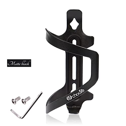 Chooee Bike Water Bottle Holder Aluminum, Bicycle Water Bottle Cage for Road Bikes Mountain Bikes Black 2-Pack - color: Black