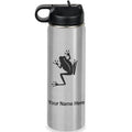 LaserGram Personalized 20oz Water Bottle, Tree Frog (Stainless) | Engraved Gift, Vacuum Insulated Stainless Steel, Flip-Top Straw Lid, Laser Engraved With Your Name - color: Stainless Steel, size: 20 Ounces