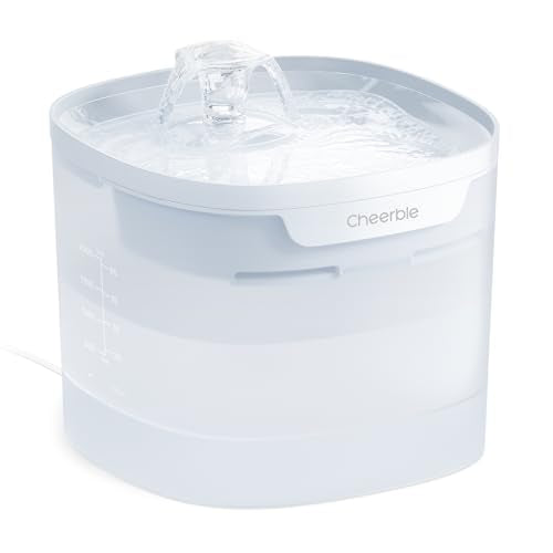 Cheerble Pumpless Cat Water Fountain, 2L/67oz Automatic Pet Fountain, Elfin E1 Lite Cat Fountain for Drinking, MagDrive™ Technology, Continuous Flow Mode, BPA-Free (Blue, E1 Lite) - color: Blue, size: E1 Lite Fountain