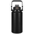 85oz Insulated Water Bottle 2-in-1 Lid,Black | Stainless Steel, Leak-Proof, 24H Cold & 12H Hot, Handle, for Gym, Camping, Hiking.