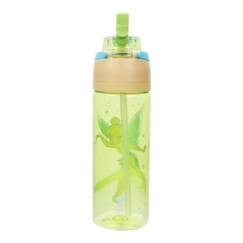 Bioworld Tinker Bell Character Art Green 24 Oz Plastic Water Bottle With Dual Spout Lid - color: Tinker Bell Character Art Green