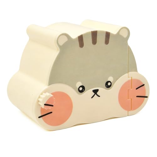Magnetic Hamster Hideout with Clear Viewing Lid, Mount Hamster House for Syrian Hamsters, Dwarf Hamsters, Gerbils,Mice, Small Animal Hideaway Hut for Acrylic & Wire Cages,Yellow Bear4319-2 - color: Gray Bear